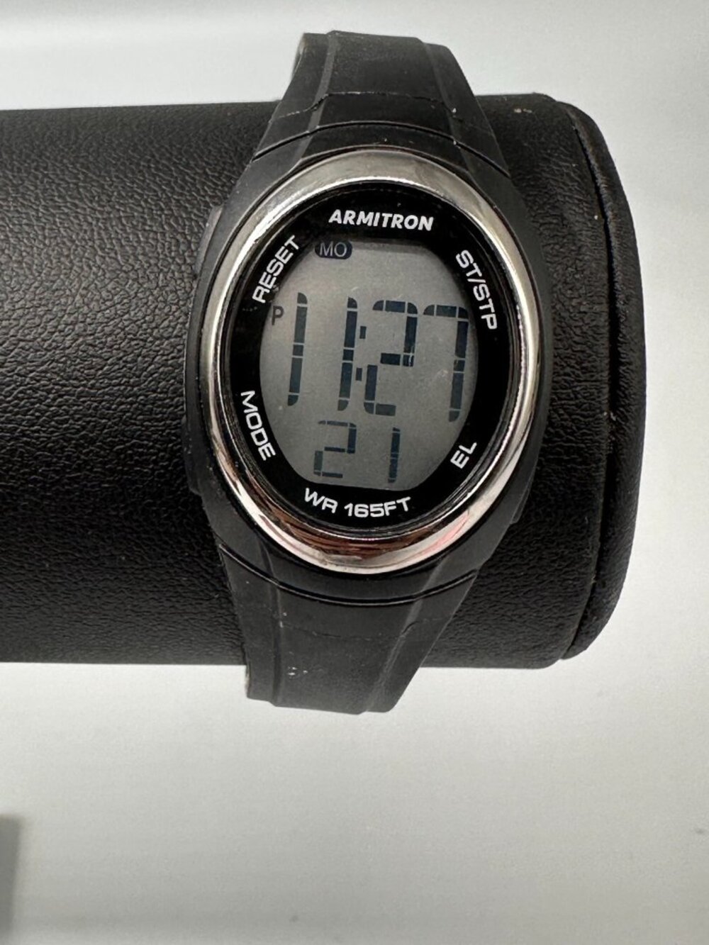 3/$30 Armitron Digital Watch Women Black Oval 24MM New Battery 8"